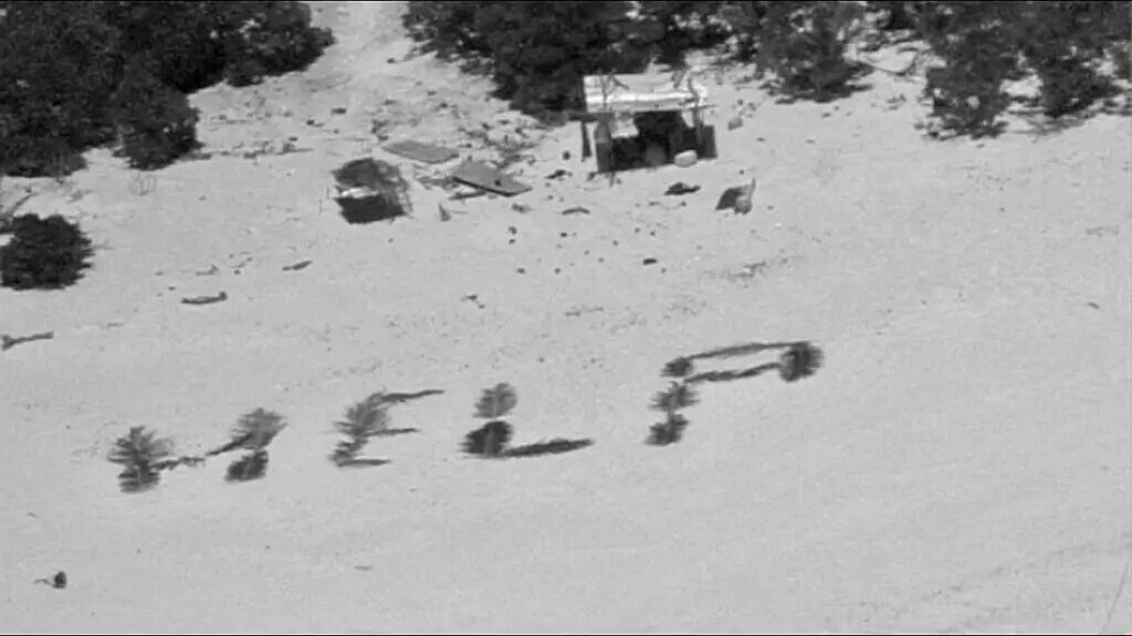 Três Homens Resgatados Após Escreverem 'Help' em Ilha do Pacífico com Folhas de Palmeir